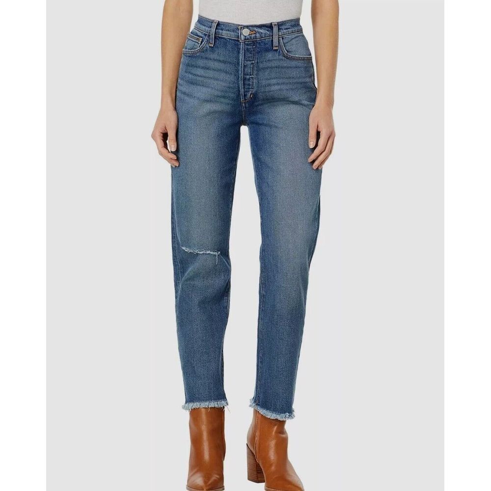 Joe's Jeans Women's Blue The Honor Ripped‎ Straight-Leg Jeans Pants Size 31